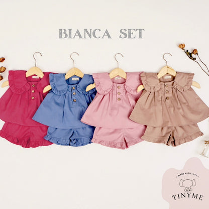 TINYME 0-3 thn || SETELAN ANAK SET ATASAN CELANA RUFFLE BAYI catalog TMTM BIANCA
