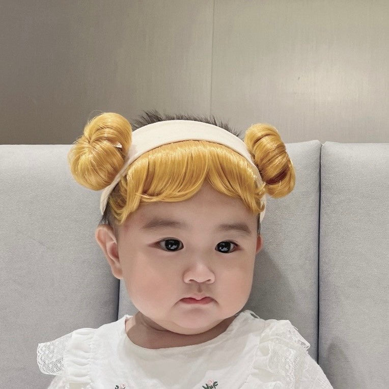 0-3 thn || Bandana Wig Korea Poni Rambut Palsu Topi Cepol Bayi Newborn Anak Catalog OIMG ODR