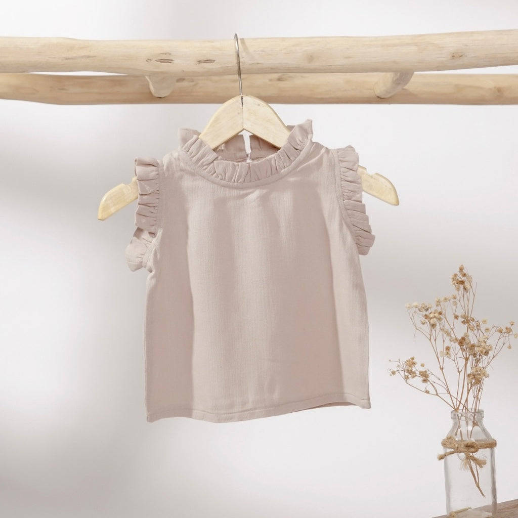 TINYME 1-5thn || ATASAN ANAK KOREA RUFFLE KAOS TOP FORMAL PEREMPUAN Catalog TMTM GENIE