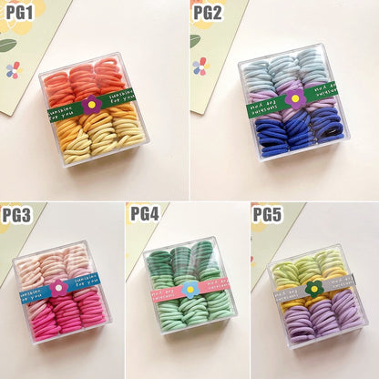 (1 Box) Set Ikat rambut | Pita Karet Rambut | bayi anak import perempuan aksesoris catalog WGEP PG