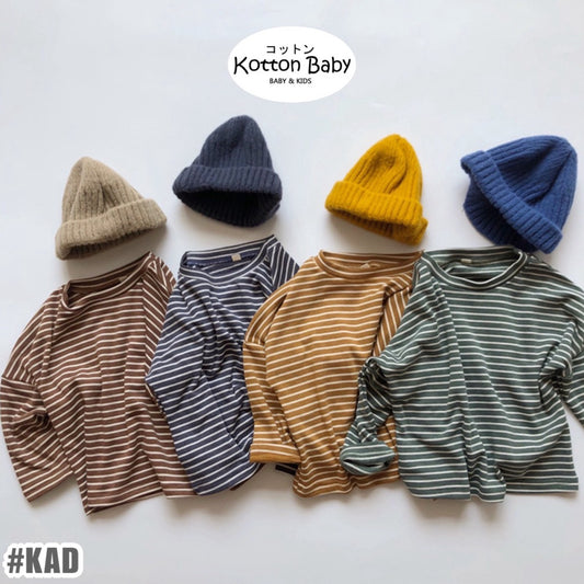 1-5thn | Tshirt Kaos Korea Basic Lengan Panjang Oblong Anak Laki-laki Pakaian Bayi KQHZ catalog KAD