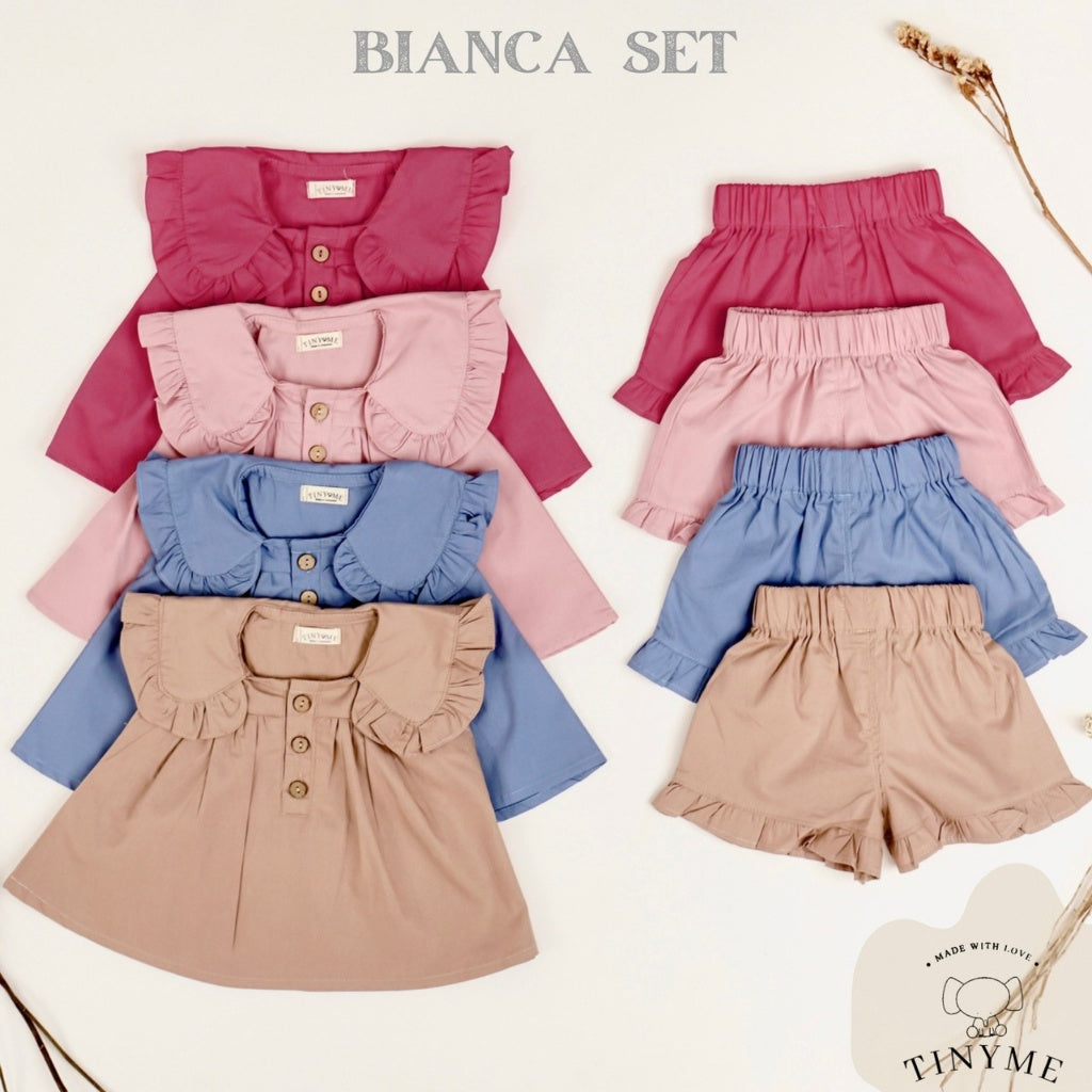 TINYME 0-3 thn || SETELAN ANAK SET ATASAN CELANA RUFFLE BAYI catalog TMTM BIANCA