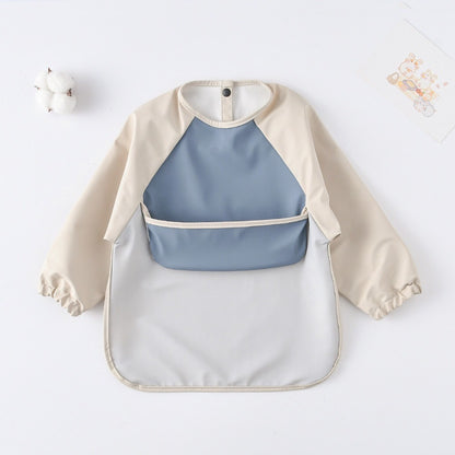 BIB BAYI BAJU BLW LENGAN PANJANG / BABY SILICONE CELEMEK MAKAN MPASI / SLABBER / TATAKAN AIR LIUR DQIN DT catalog