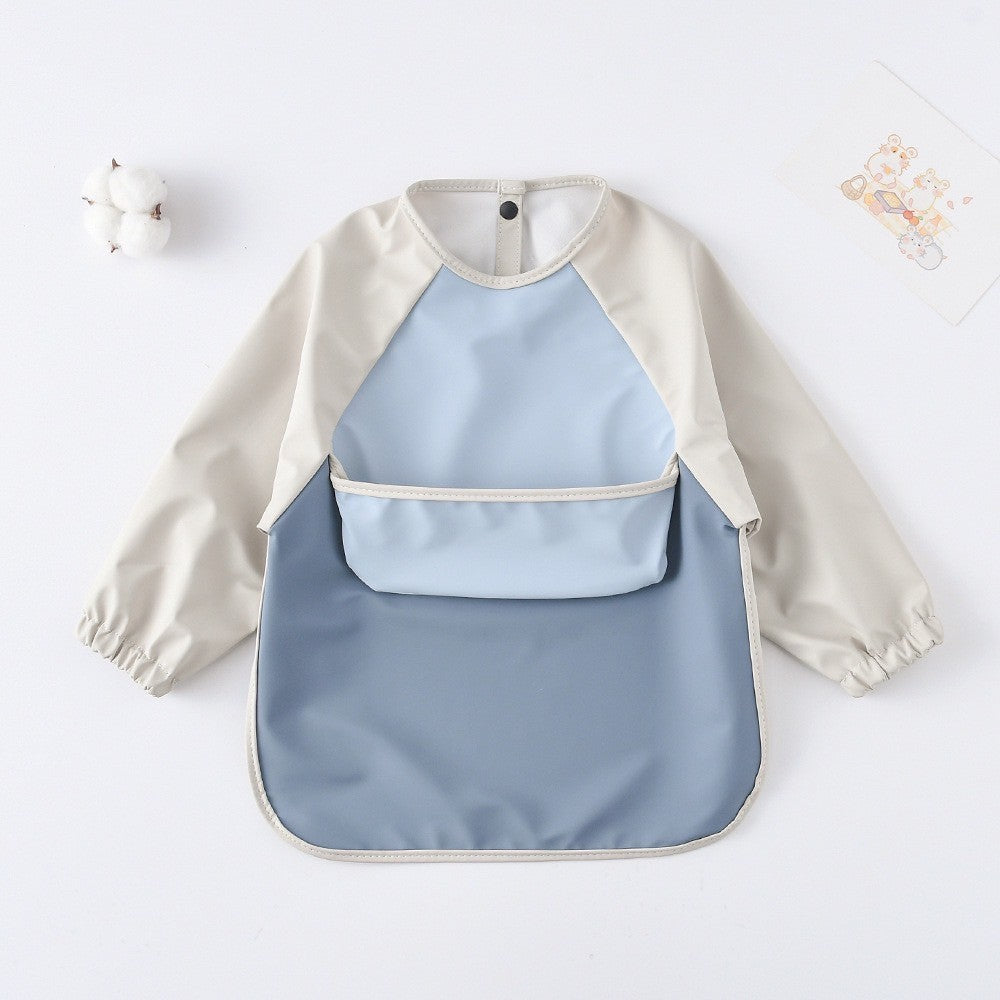 BIB BAYI BAJU BLW LENGAN PANJANG / BABY SILICONE CELEMEK MAKAN MPASI / SLABBER / TATAKAN AIR LIUR DQIN DT catalog