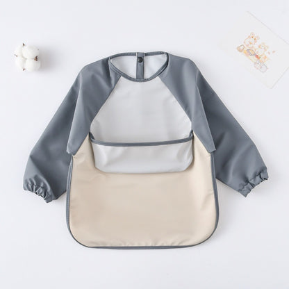 BIB BAYI BAJU BLW LENGAN PANJANG / BABY SILICONE CELEMEK MAKAN MPASI / SLABBER / TATAKAN AIR LIUR DQIN DT catalog