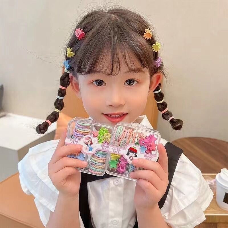 (1BOX)Set Ikat rambut &jepitan |jepitan Karet Rambut |bayi anak import aksesoris catalog JYRF FT new