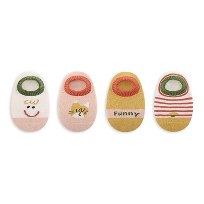 [4 PSG] 0-3 thn |  KAOS KAKI RIBBON BAYI ANAK IMPOR NEWBORN SOCKS LUCU KARAKTER KARTUN Catalog NMBB FAA