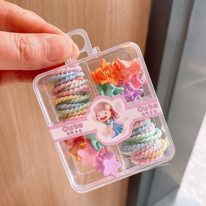 (1BOX)Set Ikat rambut &jepitan |jepitan Karet Rambut |bayi anak import aksesoris catalog JYRF FT new