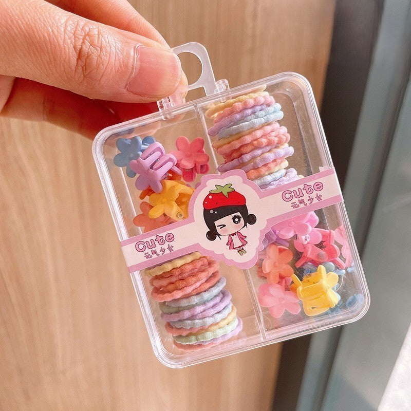 (1BOX)Set Ikat rambut &jepitan |jepitan Karet Rambut |bayi anak import aksesoris catalog JYRF FT new