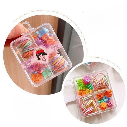 (1BOX)Set Ikat rambut &jepitan |jepitan Karet Rambut |bayi anak import aksesoris catalog JYRF FT new