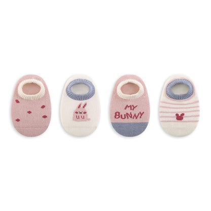 [4 PSG] 0-3 thn |  KAOS KAKI RIBBON BAYI ANAK IMPOR NEWBORN SOCKS LUCU KARAKTER KARTUN Catalog NMBB FAA