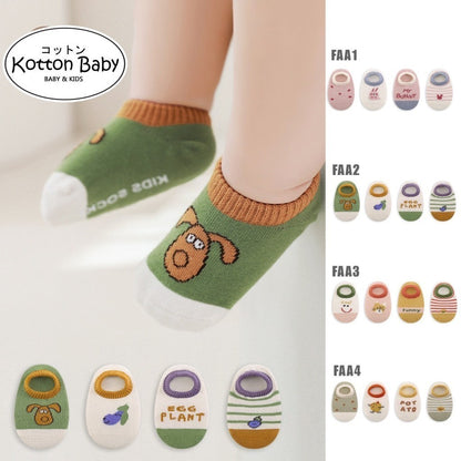 [4 PSG] 0-3 thn |  KAOS KAKI RIBBON BAYI ANAK IMPOR NEWBORN SOCKS LUCU KARAKTER KARTUN Catalog NMBB FAA