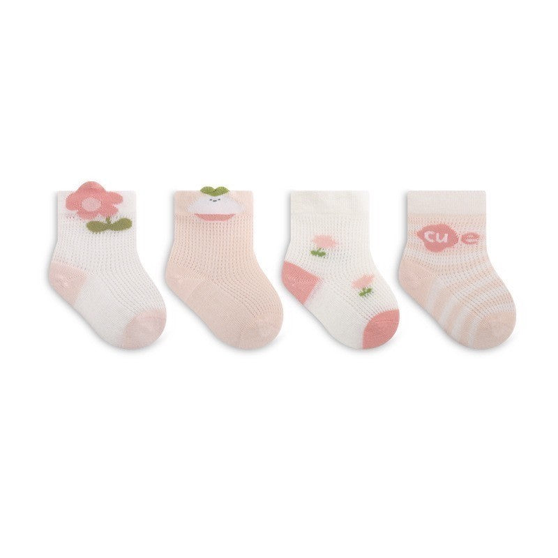 [4 PSG] 0-3 thn | KAOS KAKI BAYI ANAK LOW TOE  NEWBORN SOCKS LUCU KARAKTER KARTUN Catalog NMBB FY
