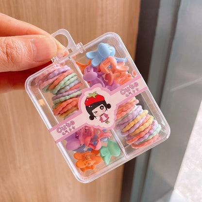 (1BOX)Set Ikat rambut &jepitan |jepitan Karet Rambut |bayi anak import aksesoris catalog JYRF FT new