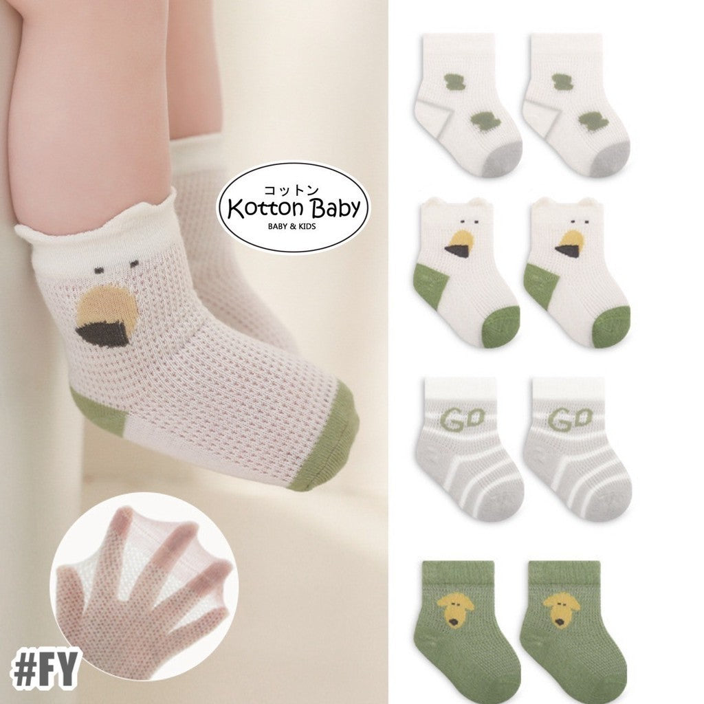 [4 PSG] 0-3 thn | KAOS KAKI BAYI ANAK LOW TOE  NEWBORN SOCKS LUCU KARAKTER KARTUN Catalog NMBB FY