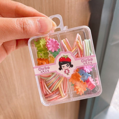 (1BOX)Set Ikat rambut &jepitan |jepitan Karet Rambut |bayi anak import aksesoris catalog JYRF FT new