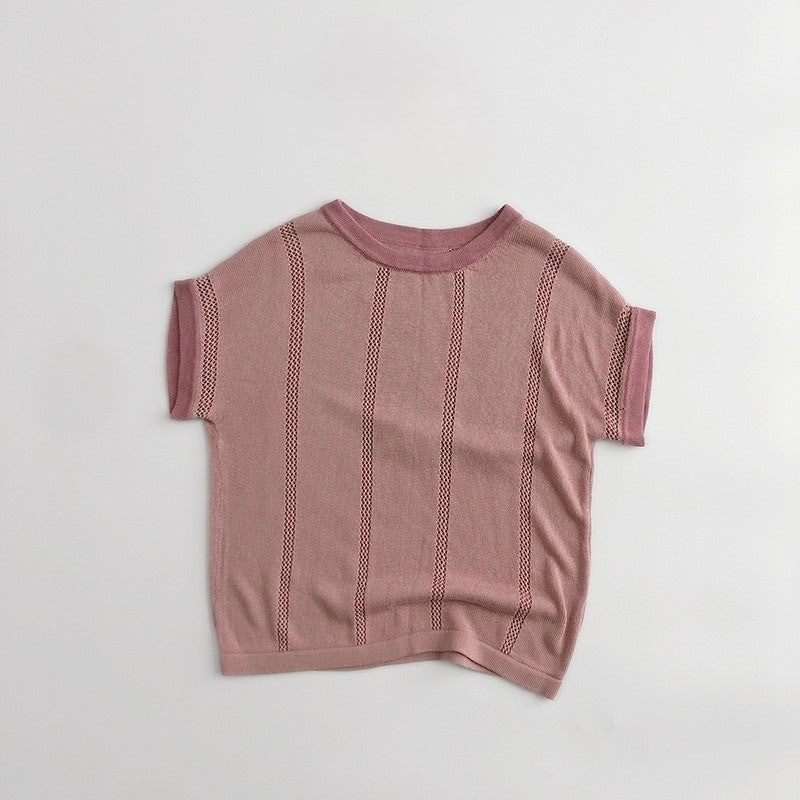 1-5thn | Tshirt Kaos Korea Basic Lengan Pendek Anak Unisex Pakaian Bayi MTQN catalog QJ