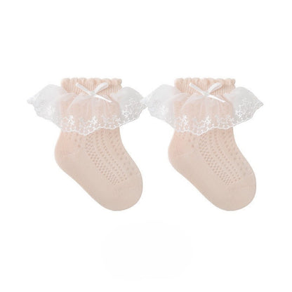 0-3 thn | KAOS KAKI POLOS LACE  BAYI ANAK NEWBORN SOCKS PEREMPUAN catalog NMBB FAB new