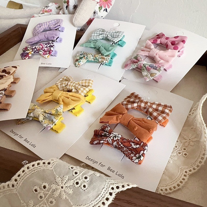 (isi 3pcs) Set Jepitan rambut | Pita Rambut | bayi anak bunga import perempuan aksesoris catalog WGEP PJ