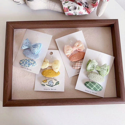 (isi 3pcs) Set Jepitan rambut | Pita Rambut | bayi anak bunga import perempuan aksesoris catalog WGEP PN