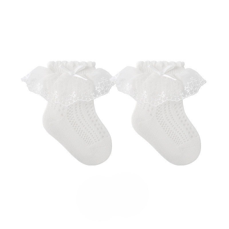 0-3 thn | KAOS KAKI POLOS LACE  BAYI ANAK NEWBORN SOCKS PEREMPUAN catalog NMBB FAB new
