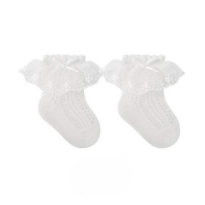 0-3 thn | KAOS KAKI POLOS LACE  BAYI ANAK NEWBORN SOCKS PEREMPUAN catalog NMBB FAB new
