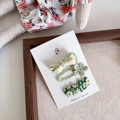 (isi 3pcs) Set Jepitan rambut | Pita Rambut | bayi anak bunga import perempuan aksesoris catalog WGEP PK