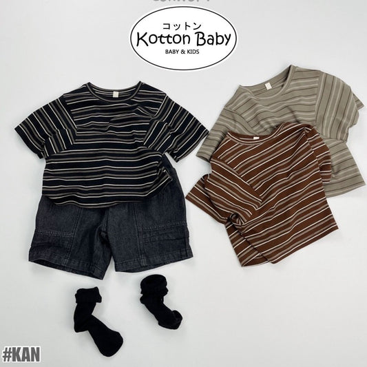 1-5thn | Tshirt Kaos Korea Basic Lengan Pendek Anak laki-laki Pakaian Bayi KQHZ catalog KAN