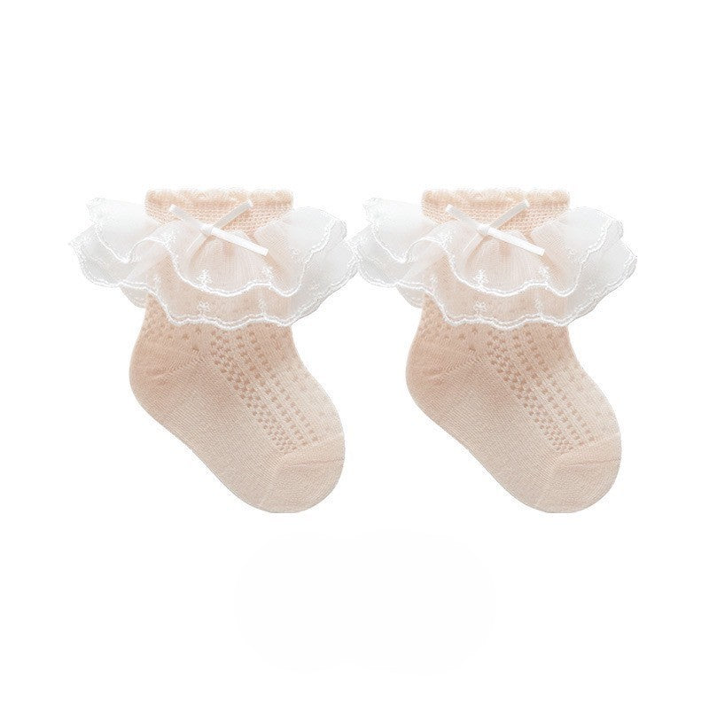 0-3 thn | KAOS KAKI POLOS LACE  BAYI ANAK NEWBORN SOCKS PEREMPUAN catalog NMBB FAB new