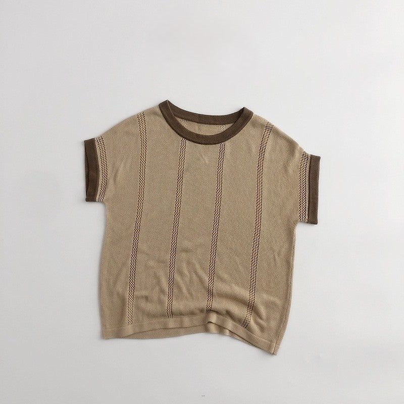 1-5thn | Tshirt Kaos Korea Basic Lengan Pendek Anak Unisex Pakaian Bayi MTQN catalog QJ