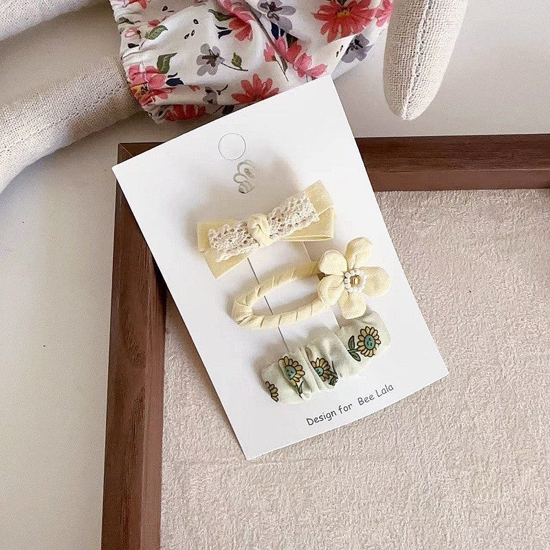 (isi 3pcs) Set Jepitan rambut | Pita Rambut | bayi anak bunga import perempuan aksesoris catalog WGEP PK