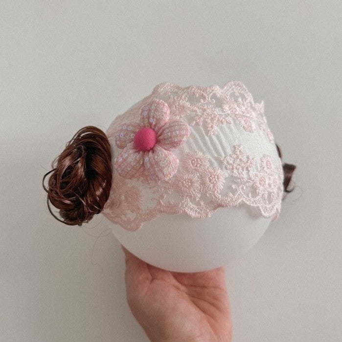 0-3 thn || Bandana Wig Korea Poni Rambut Palsu Topi Cepol Bayi Newborn Catalog OIMG OEi