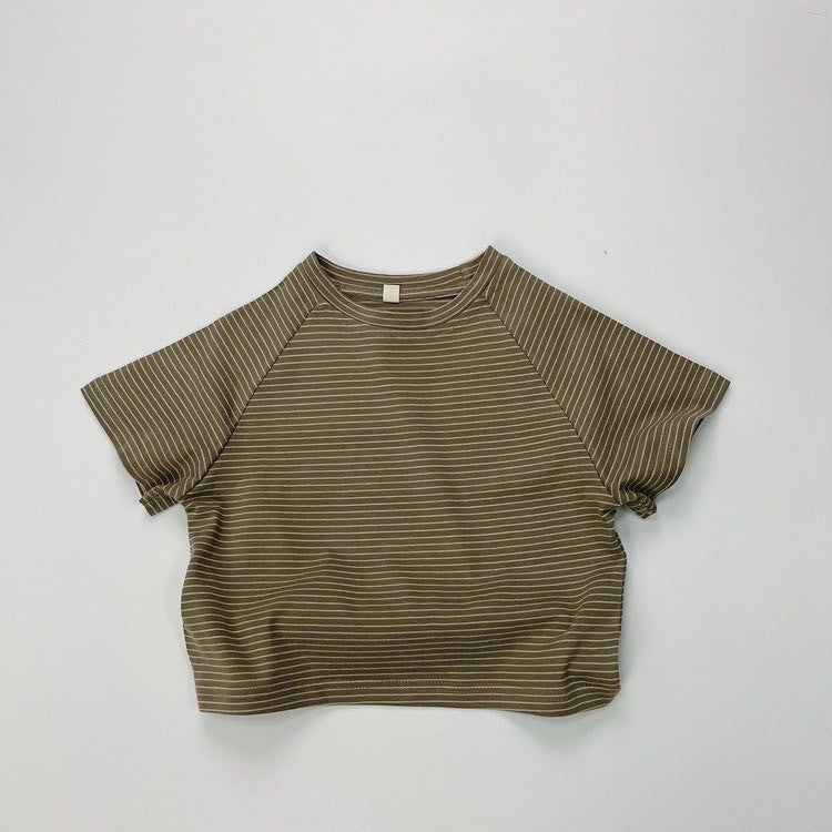 1-5thn | Tshirt Kaos Korea Basic Lengan Pendek Anak unisex Pakaian Bayi KQHZ catalog KAM