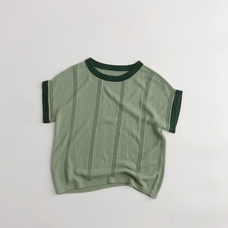 1-5thn | Tshirt Kaos Korea Basic Lengan Pendek Anak Unisex Pakaian Bayi MTQN catalog QJ