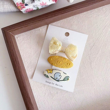 (isi 3pcs) Set Jepitan rambut | Pita Rambut | bayi anak bunga import perempuan aksesoris catalog WGEP PN