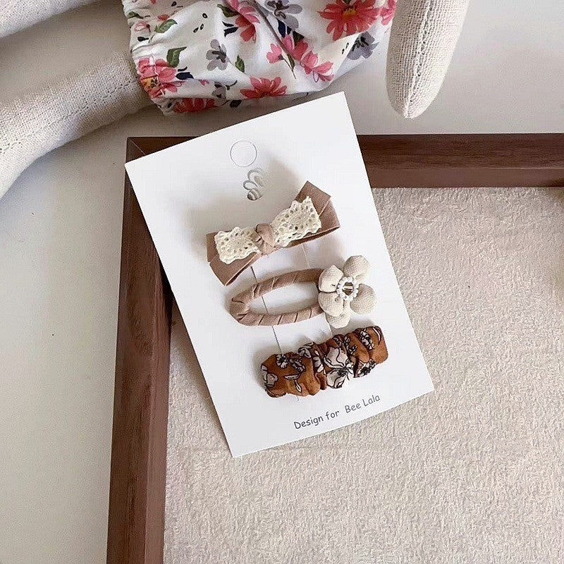 (isi 3pcs) Set Jepitan rambut | Pita Rambut | bayi anak bunga import perempuan aksesoris catalog WGEP PK