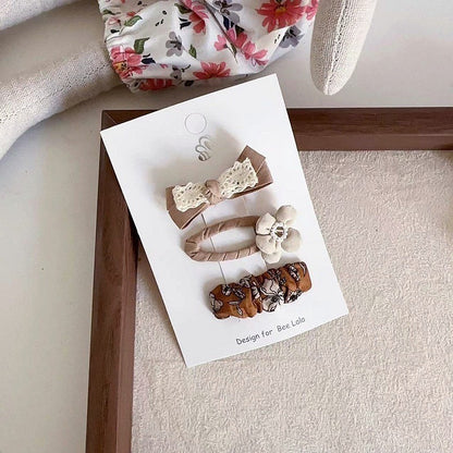 (isi 3pcs) Set Jepitan rambut | Pita Rambut | bayi anak bunga import perempuan aksesoris catalog WGEP PK