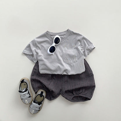 1-5thn | Tshirt Kaos Korea Basic Lengan Pendek Anak Laki-laki Pakaian Bayi MYTT catalog TV