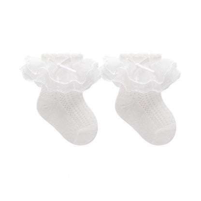0-3 thn | KAOS KAKI POLOS LACE  BAYI ANAK NEWBORN SOCKS PEREMPUAN catalog NMBB FAB new
